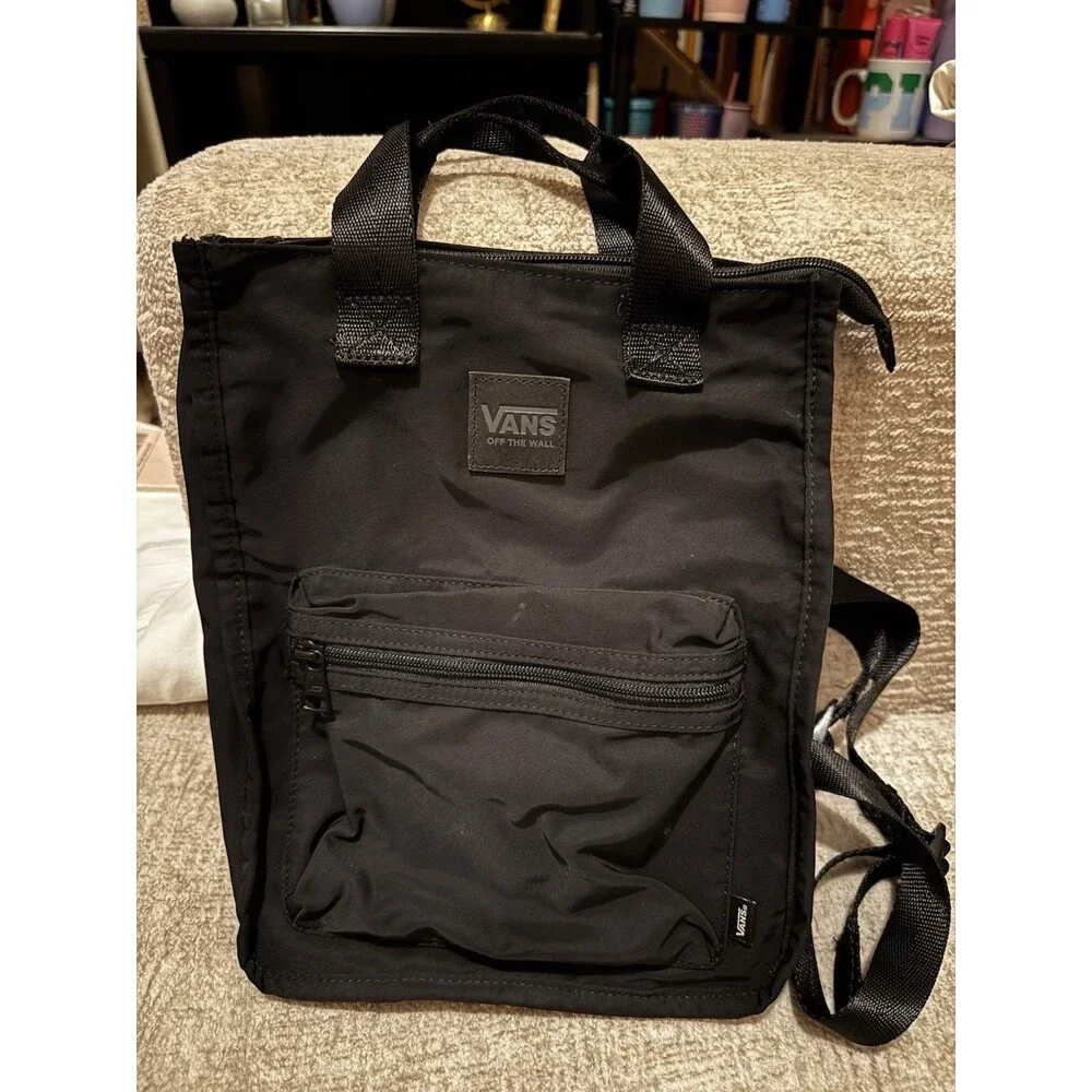 EUC Vans Mini Free Hand backpack Black Checkerboard 10X11X3inches